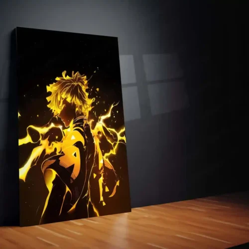 Anime Metal Poster | Zenitsu Agatsuma ? Lightning Breathing Form Metal Poster | Demon Slayer Anime Wall Frame - Image 2