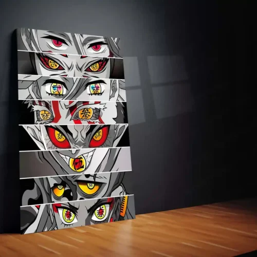 Anime Metal Poster | Upper Moon Demon Eyes ? Demon Slayer Villains Collection Metal Poster | Kimetsu no Yaiba Wall Frame - Image 2