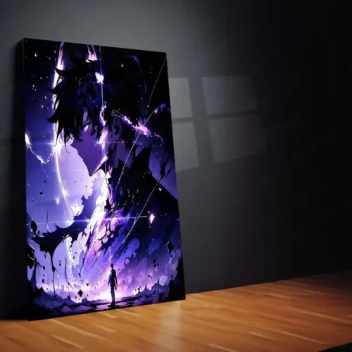 Anime Metal Poster | Sung Jin-Woo ? Solo Leveling Metal Poster | Shadow Monarch Anime Wall Frame - Image 2