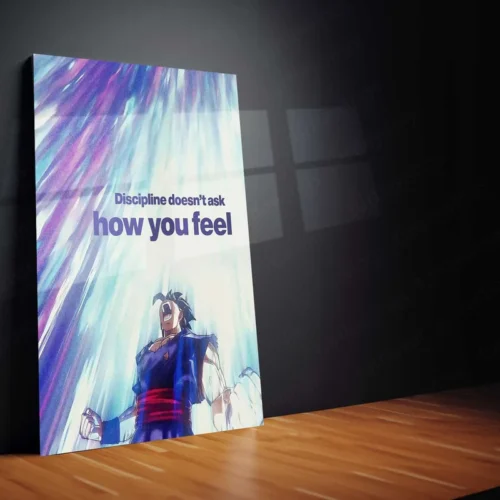 Gohan Power-Up - ?Discipline Doesn?t Ask How You Feel? Metal Poster | Dragon Ball Z Motivational Anime Wall Art - Image 2