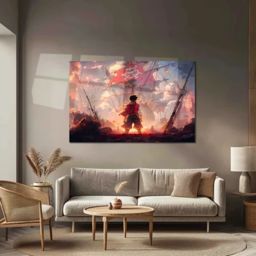 Luffy ? Metal Frame | One Piece Anime Wall Art | Monkey D. Luffy Poster for Otaku & Straw Hat Pirates Fans - Image 3