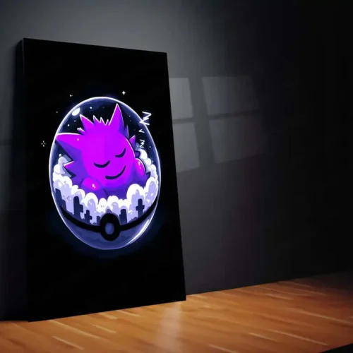 Gengar Pok?mon Metal Frame | Ghost-Type Wall Art | Anime Gaming Decor - Image 2