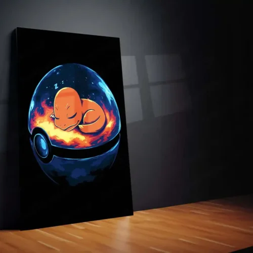 Charmander Pok?mon Metal Frame Poster | Vibrant Anime Wall Art for Gamers & Pok?mon Fans - Image 2