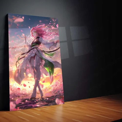 Anime Metal Poster | Mitsuri Kanroji Metal Poster | Demon Slayer x Anime Kaisen Style Wall Art - Image 2