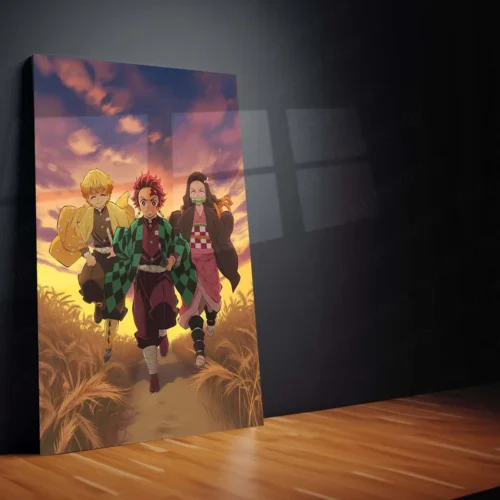 Anime Metal Poster | Tanjiro & Zenitsu Metal Poster ? Demon Slayer Anime Wall Art - Image 2