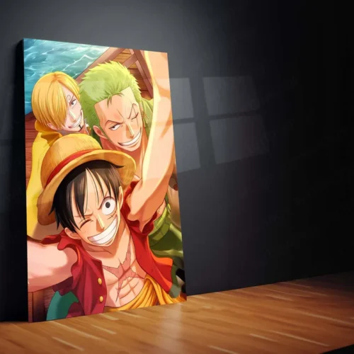Anime Metal Poster | Sanji, Luffy & Roronoa Zoro Metal Poster ? One Piece Trio Wall Art - Image 2