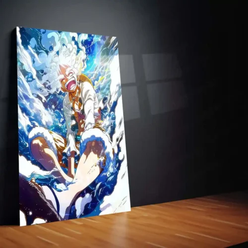 Anime metal poster | Joy of Freedom ? Gear 5 Luffy Unleashed Metal Poster | One Piece Anime Wall Frame - Image 2