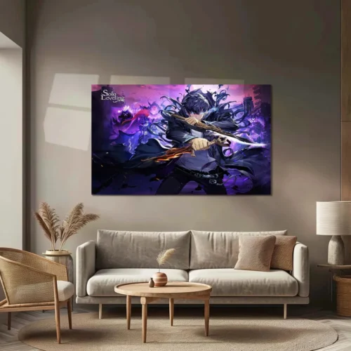 Solo Leveling Metal Poster | Sung Jin-Woo Shadow Monarch Wall Art | Anime Manhwa Decor 14 - Image 3