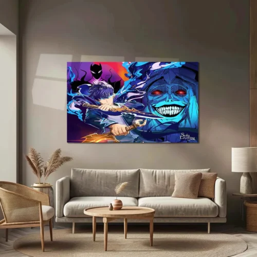 Solo Leveling Metal Poster | Sung Jin-Woo Shadow Monarch Wall Art | Anime Manhwa Decor 08 - Image 3