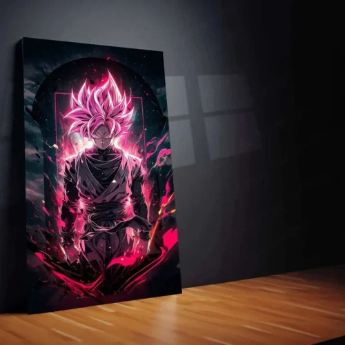 Black Goku Metal Poster ? Dragon Ball Z Super Saiyan Art | Powerful Anime Decor 4 - Image 2