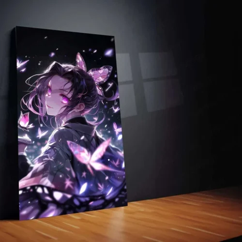 Shinobu Kocho Metal Poster ? Demon Slayer | Beautiful Butterfly Hashira Wall Art | Anime Decor - Image 2