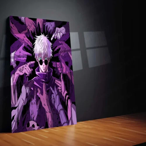 Satoru Gojo Jujutsu Kaisen Metal Poster | Infinity Sorcerer Wall Art | Anime Aesthetic Decor - Image 2