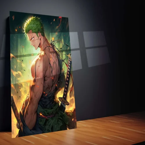 Roronoa Zoro Metal Poster | One Piece Swordsman Wall Art | Anime Warrior Print - Image 2
