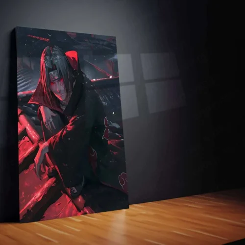 Itachi Uchiha Metal Poster | Naruto Anime Wall Art | Akatsuki Sharingan Decor - Image 2