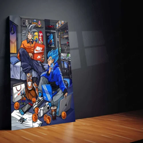 Goku x Vegeta Metal Poster ? Ultimate Dragon Ball Z Rivalry Art | Saiyan Power Wall Decor - Image 2