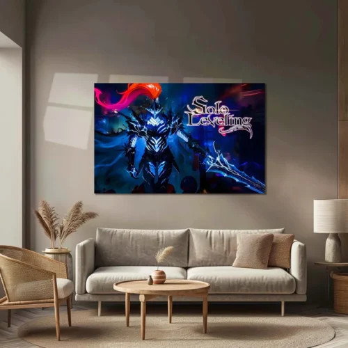 Anime Metal Poster | Solo Leveling ? Shadow Monarch Awakened Metal Frame - Image 3