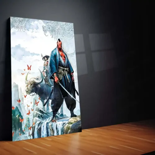 Japanese Ninja Fantasy ? The Oni Warrior?s Journey | Epic Samurai Art Metal Frame Poster - Image 2