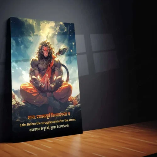 Lord Hanuman Metal Poster ? Bajrangbali Strength & Devotion Wall Art - Image 2