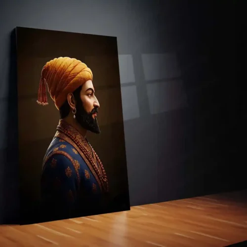 Chhatrapati Shivaji Maharaj Metal Frame | Warrior King Wall Art | Metal Frame 01 - Image 2