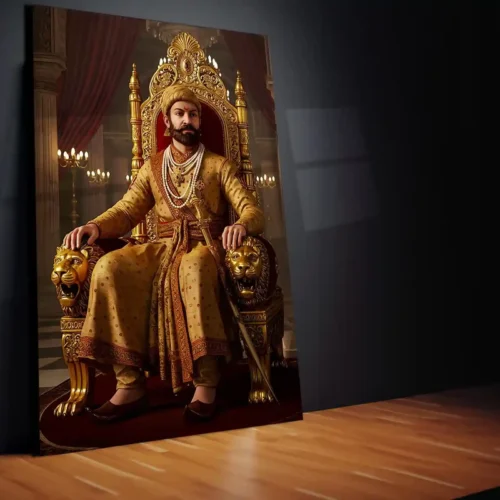 Chhatrapati Shivaji Maharaj Metal Frame | Warrior King Wall Art | Metal Frame 13 - Image 2