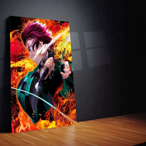 Tanjiro Metal Poster ? Demon Slayer Wall Art | Anime Samurai Aesthetic - Image 2