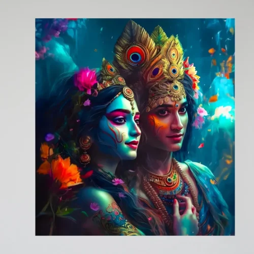 Radha Krishna Metal Poster - Image 2