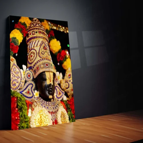 Spiritual Metal Poster | ?? Tirupati Balaji Metal Poster | Divine Wall Art | South Indian Temple Spiritual Decor 02 - Image 2