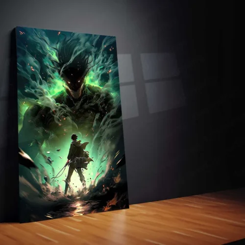 Attack on Titan Metal Poster | Anime Wall Frame Featuring Eren, Titans & Epic Action - Image 2