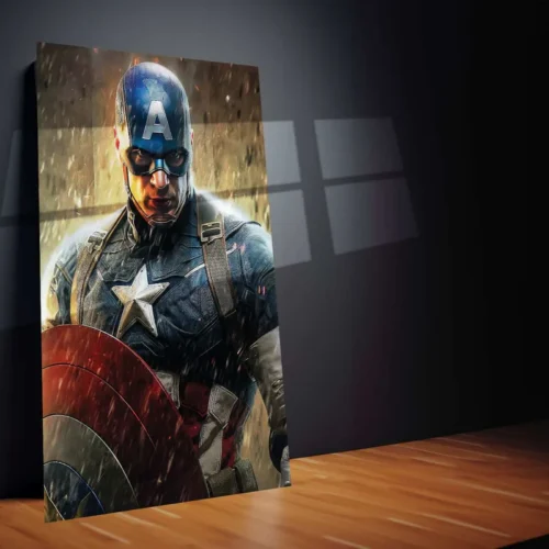 Captain America Metal Poster | Marvel Superhero Wall Art | Vibrant Comic-Inspired Decor - Image 2