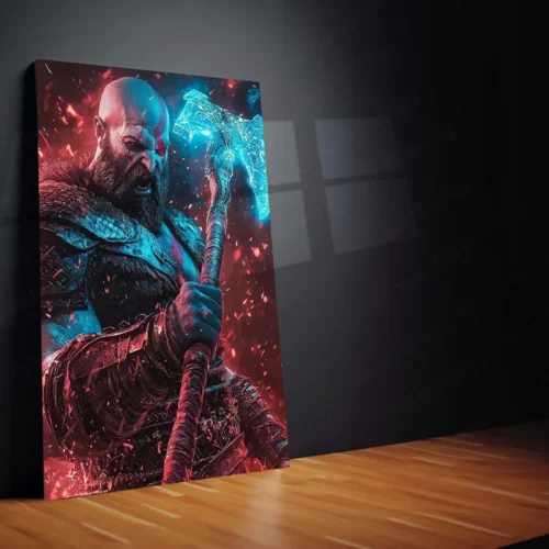 God of War ? Kratos Rage Metal Poster | Epic Gaming Wall Frame (Design 01) 01 - Image 2