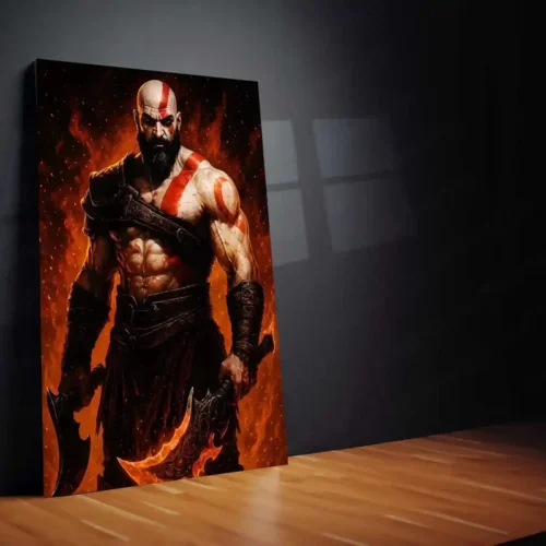God of War ? Kratos Rage Metal Poster | Epic Gaming Wall Frame (Design 01) 02 - Image 2