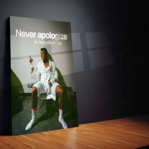 Never Apologize for Being Who You Are ? Confidence Metal Frame | Empowerment Quote Wall Art | Bold Self-Love Decor - Image 2