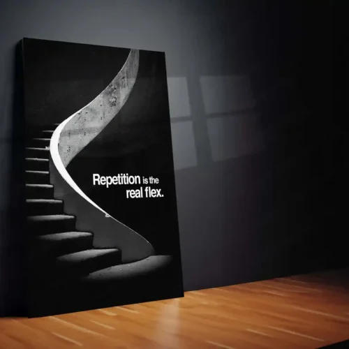 Consistency is Power ? The True Flex of Repetition Metal Frame | Discipline Over Motivation Wall Art | Daily Grind Quote Poster - Image 2