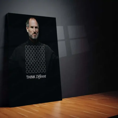 Steve Jobs Think Different Metal Frame | Minimalist Inspirational Poster | Apple Innovation Wall Art - Image 2