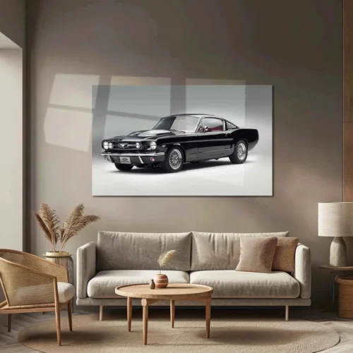 Car Metal Poster | 1965 Ford Mustang Fastback Metal Poster ? Classic Muscle Car Wall Art - Image 3