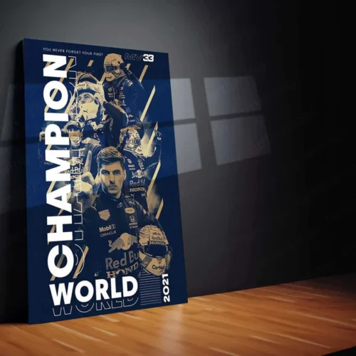 Max Verstappen F1 Champion Metal Poster | Red Bull Racing Wall Art | Formula 1 Memorabilia - Image 2