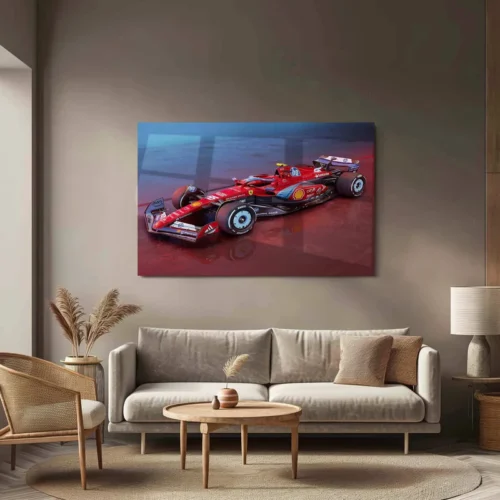 2024 Formula 1 Ferrari SF-24 (007) Metal Poster | Iconic Ferrari F1 Racing Art - Image 3