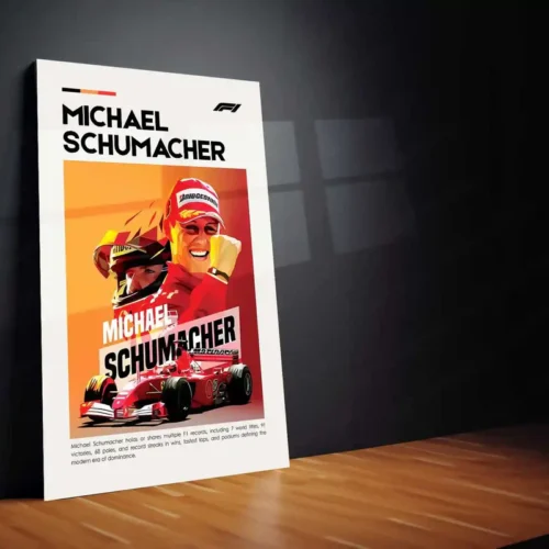 Michael Schumacher Metal Frame | Ferrari Formula 1 Legend Wall Art - Image 2