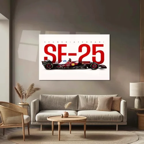Scuderia Ferrari ? SF-25 Livery Metal Frame | 2024 Formula 1 Car Wall Art - Image 3