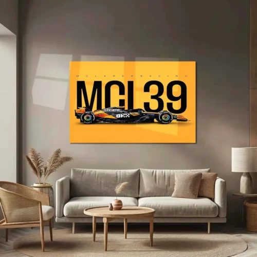 McLaren Racing ? MCL39 Livery Metal Frame | 2024 Formula 1 Car Wall Art - Image 3