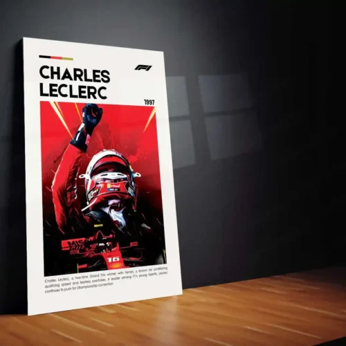 Charles Leclerc Metal Frame | Ferrari Formula 1 Wall Art - Image 2