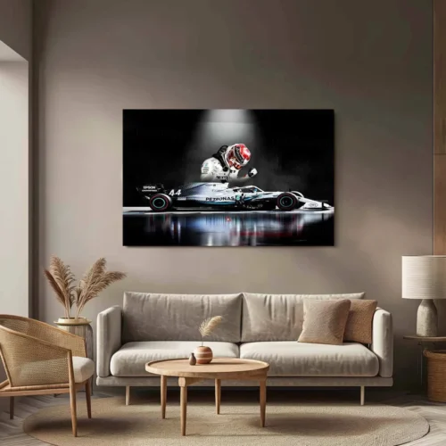 Lewis Hamilton Metal Poster | Mercedes-AMG Petronas F1 | Formula 1 Racing Legend Wall Art - Image 3