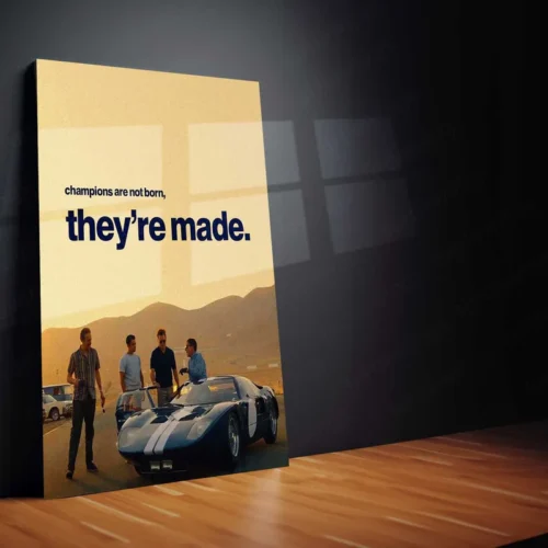 Champions Are Made ? Ford v Ferrari Inspired Metal Poster | Racing Motivation Wall Art - Image 2