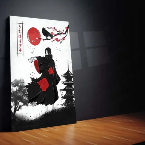 Anime metal poster | Itachi Uchiha ? The Crow of the Akatsuki Metal Poster | Naruto Anime Wall Frame - Image 2