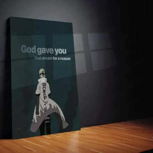 Naruto ? ?God Gave You That Dream? Metal Poster | Anime x Faith Motivational Wall Art - Image 2