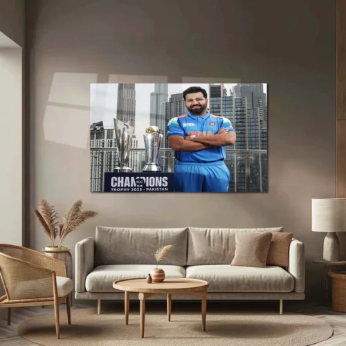 Cricket Metal Poster | Rohit Sharma Celebration Metal Poster ? Hitman Cricket Wall Art | Team India 1 - Image 3
