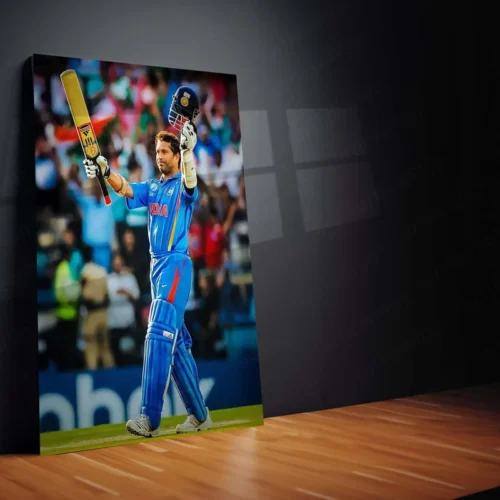 Cricket Metal poster | Sachin Tendulkar Metal Poster ? The God of Cricket Wall Art - Image 2