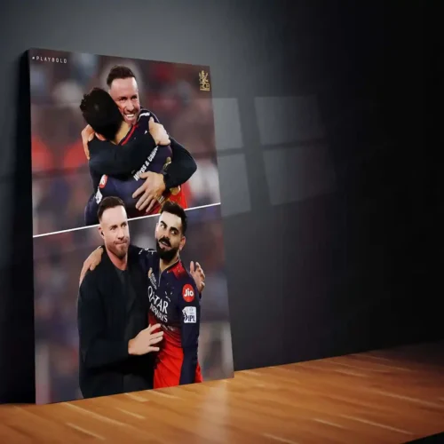 Cricket Metal Poster | Virat Kohli & AB de Villiers RCB IPL 2025 Victory Metal Poster | Brotherhood of Champions Wall Art 02 - Image 2