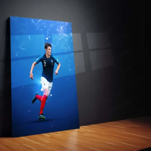 Benjamin Pavard France National Team Poster ? Blue Dynamic Art Metal Frame - Image 2