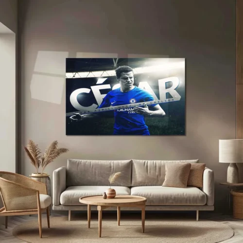 C?sar Azpilicueta ? Mr. Chelsea Metal Frame | Chelsea FC Captain Tribute Poster | Blue Blood Graphic Wall Art - Image 3